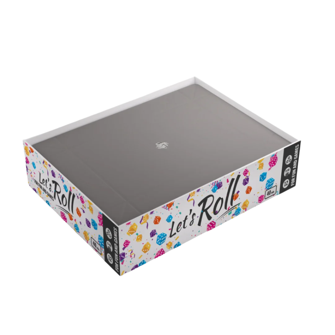 GAMEGENIC Magnetic Dice Tray Rectangular Black/Gray