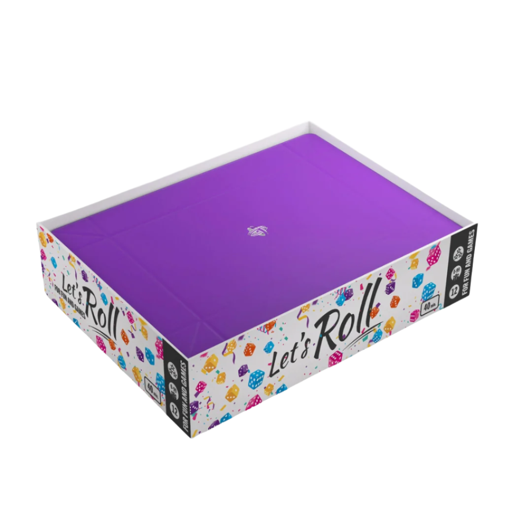 GAMEGENIC Magnetic Dice Tray Rectangular Black/Purple