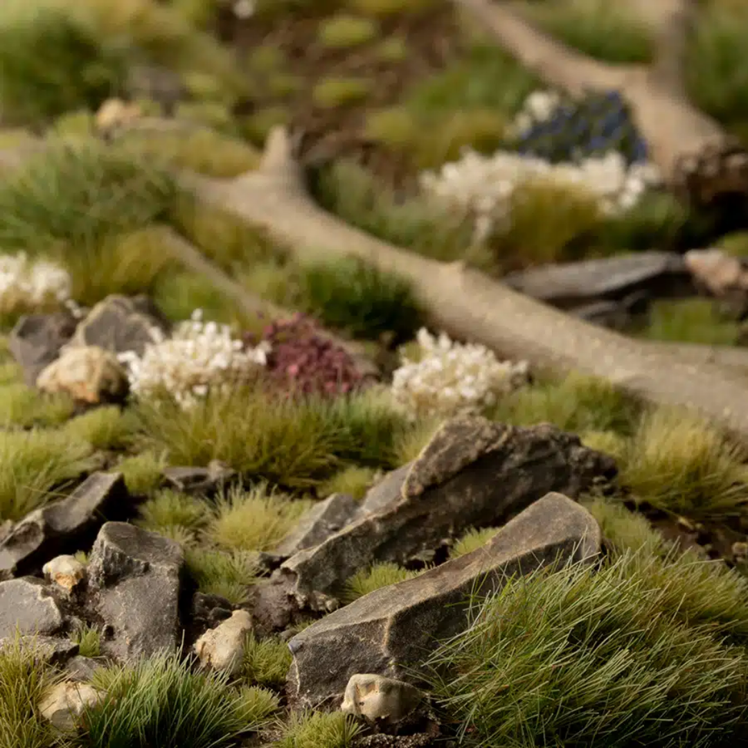 Gamers Grass Basing Bits Rocks resin basing accessories for miniature terrain and wargaming bases painted and styled