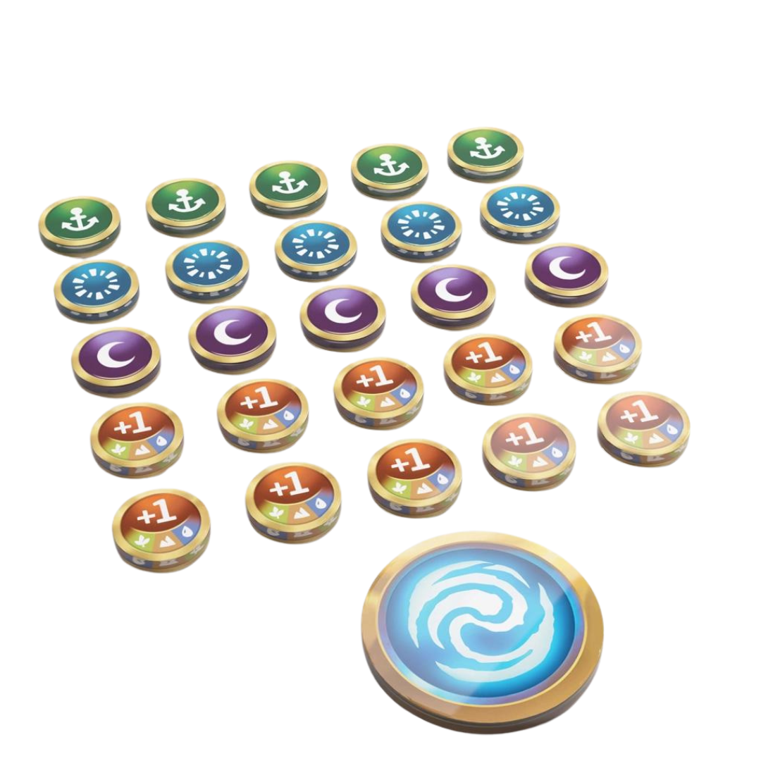 Gamegenic Altered TCG Premium Markers 26-piece acrylic token set with status and boost icons