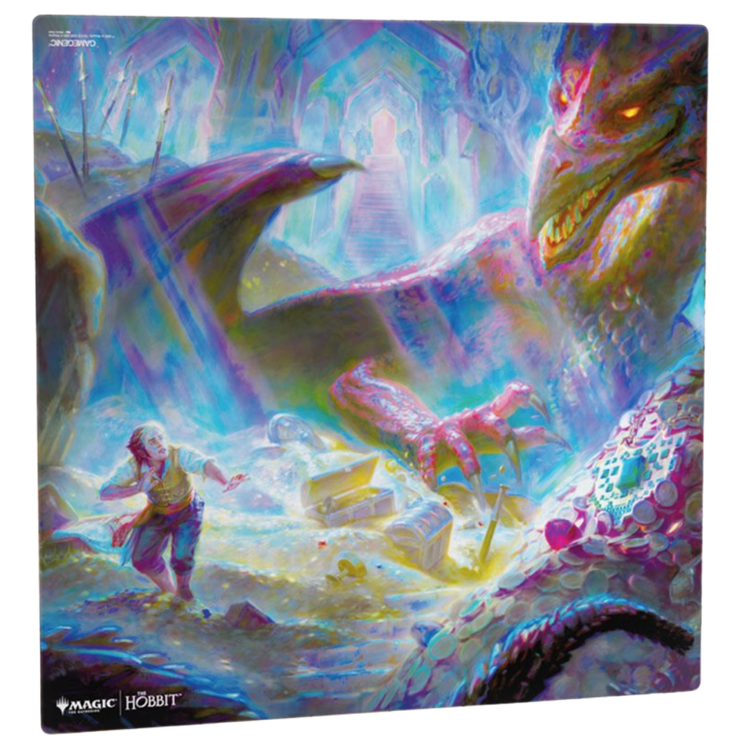 Gamegenic Magic The Gathering The Hobbit 2 Player Playmat featuring The Desolation of Smaug artwork with Bilbo and Smaug