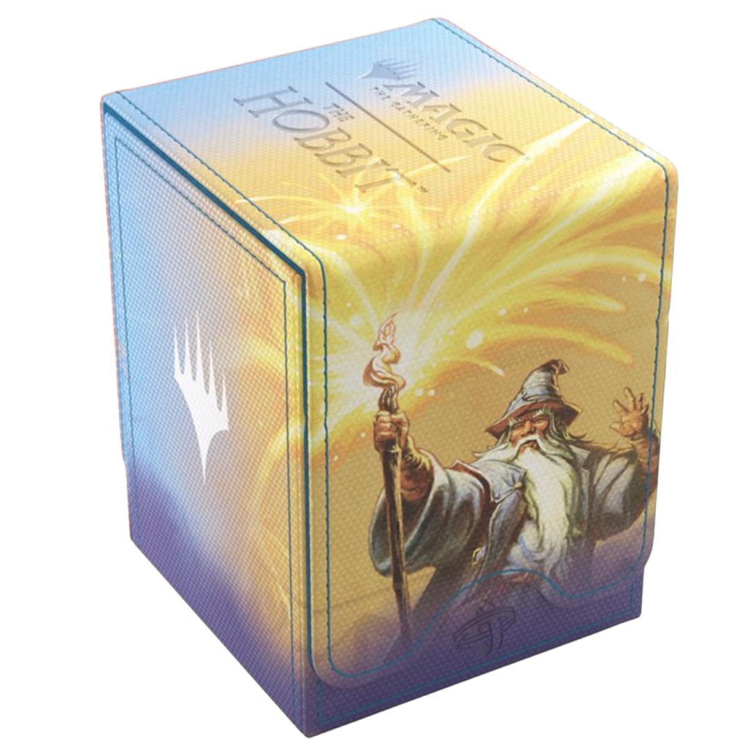 Gamegenic MTG The Hobbit Squire XL Gandalf Goblin's Bane and The Lord of Eagles 80+ deck box closed view