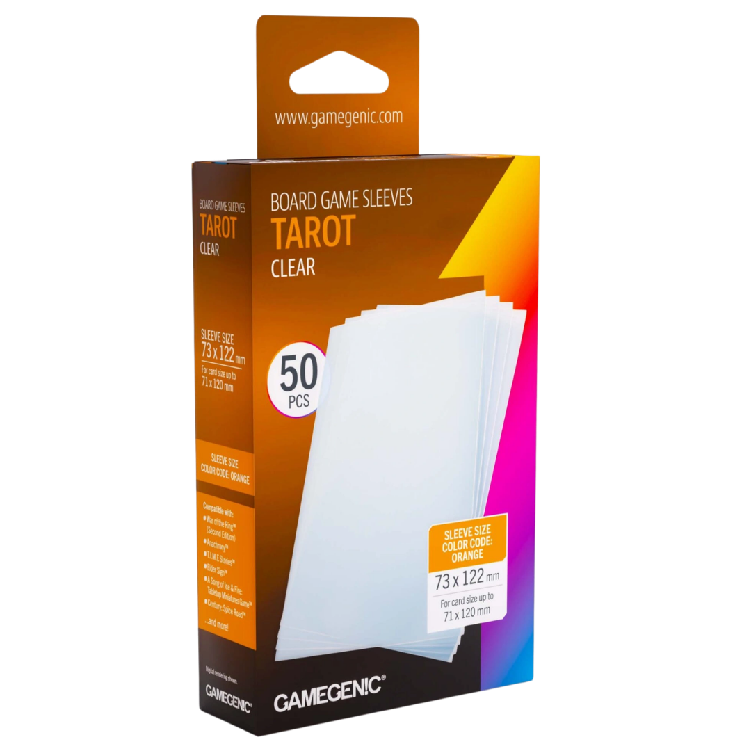 Gamegenic Tarot-Sized Board Game Sleeves 50 pack for cards up to 71 x 120 mm