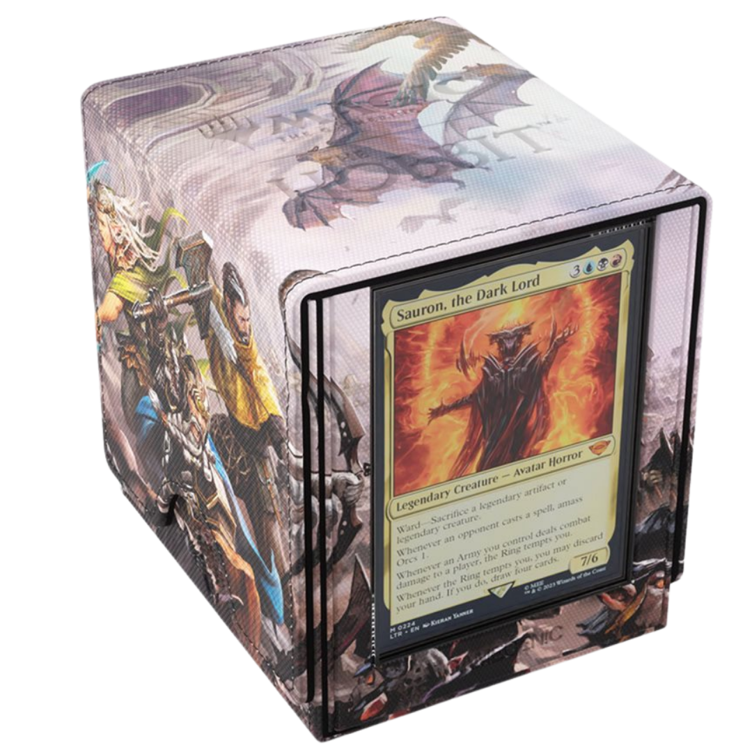 Gamegenic MTG The Hobbit Sidekick Pro XL Fight Scene 1 deck box with front Commander card display