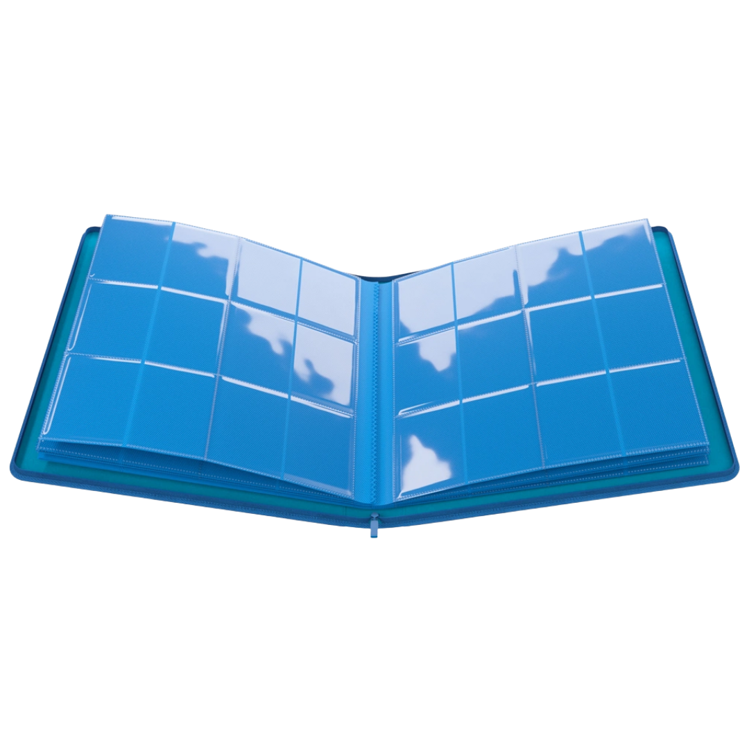 Gamegenic Zip-Up Album 24 Pocket Blue binder for Pokémon and Magic The Gathering card storage open image