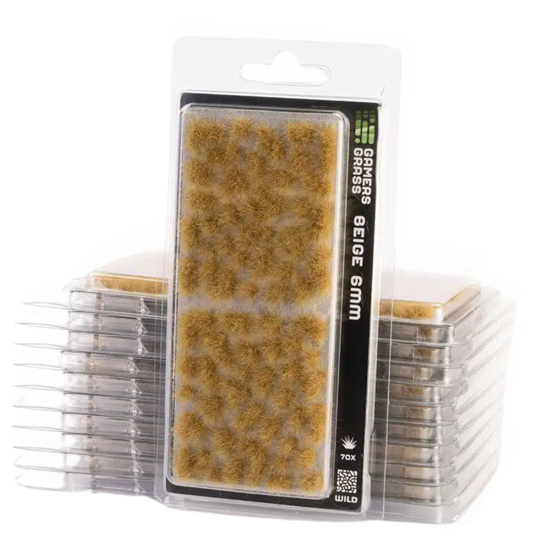 Gamers Grass 6mm Beige Tuft Wild for realistic dry grass basing and miniature terrain decoration