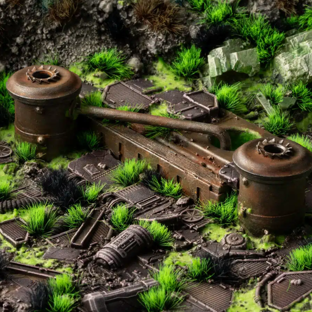 Gamers Grass Basing Bits Spaceship Corridor resin sci fi deck plating base detail for Warhammer 40k and Kill Team painted and styled