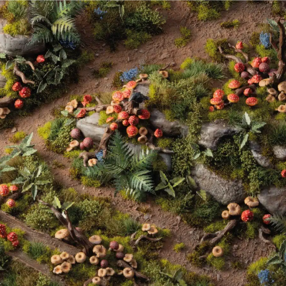 Gamers Grass Basing Box Enchanted Forest sample diorama