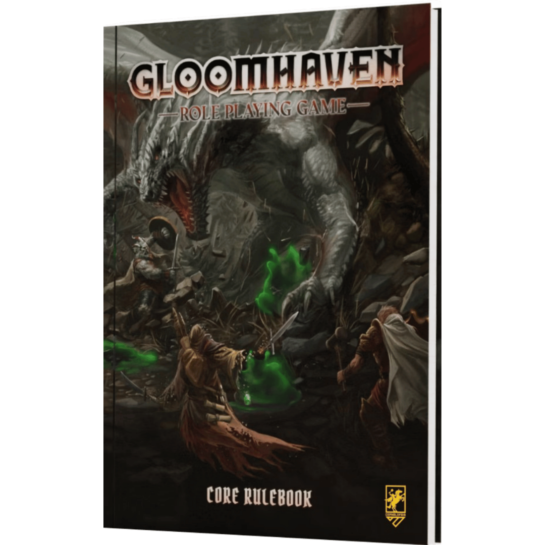 Gloomhaven The RPG Core Book tabletop roleplaying game rulebook with lore, bestiary, and adventure content