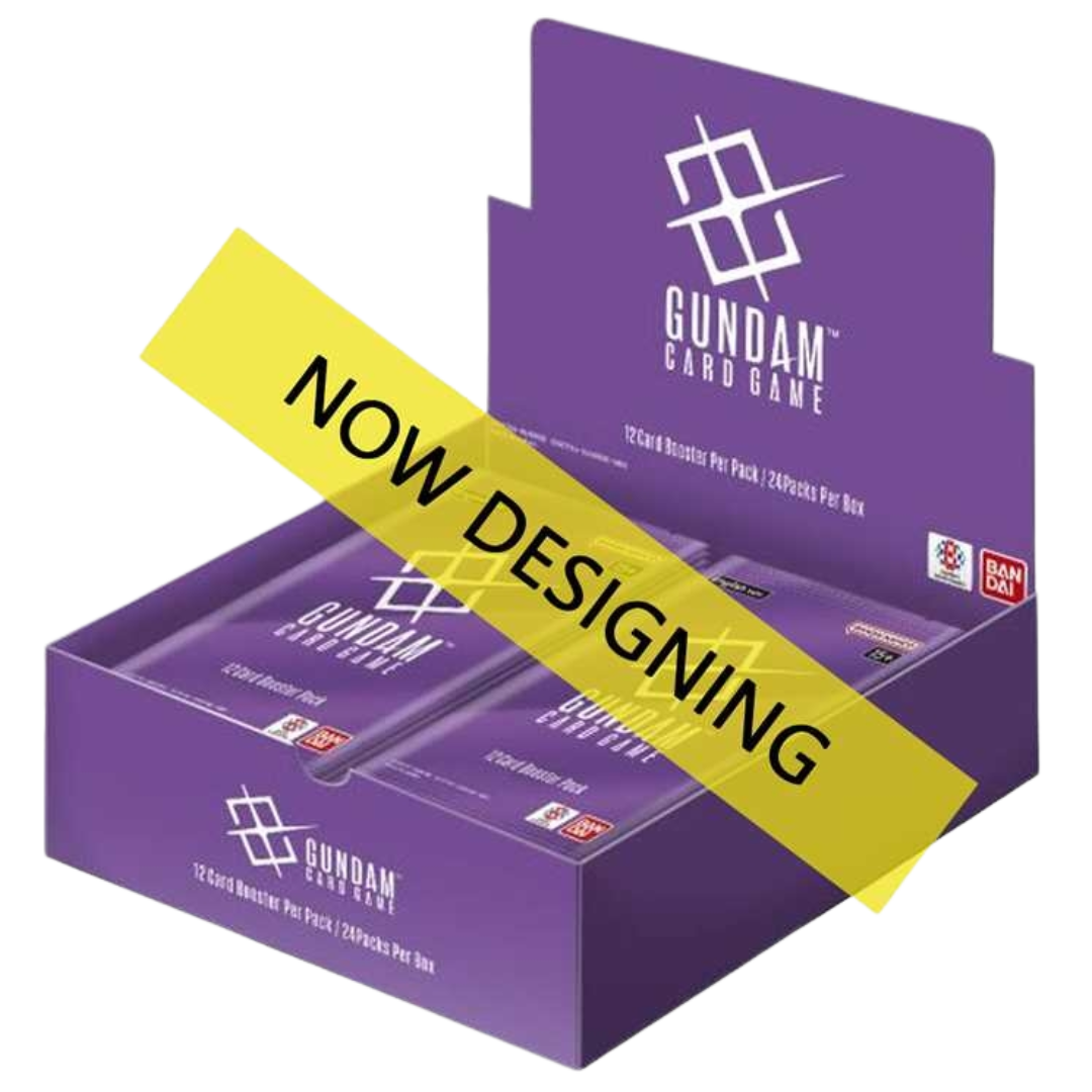 Gundam CG GD-03 Booster Box featuring cards from Gundam 00 and Hathaway’s Flash