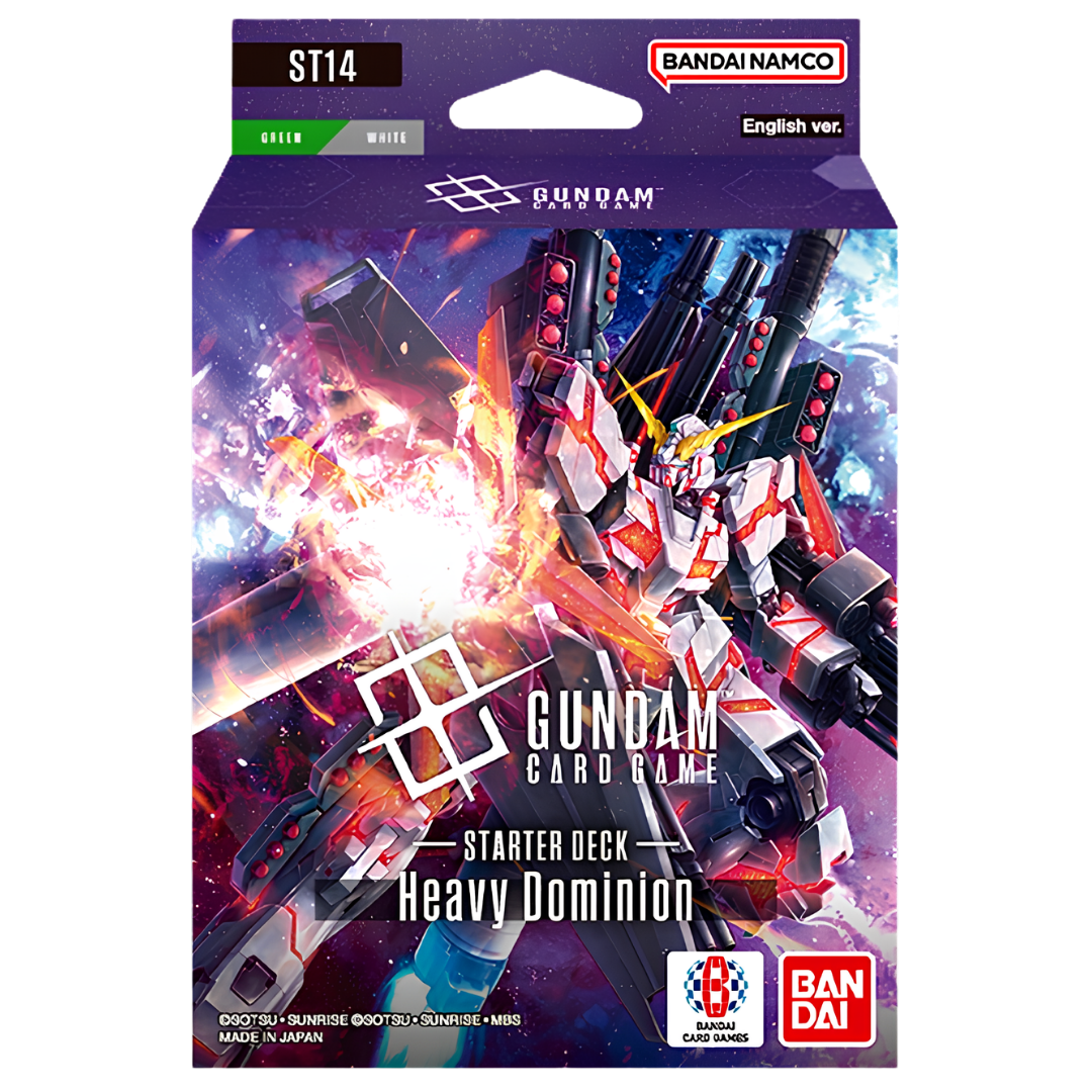 Gundam Card Game ST-14 Heavy Dominion Starter Deck featuring The-O with a green and white deck strategy