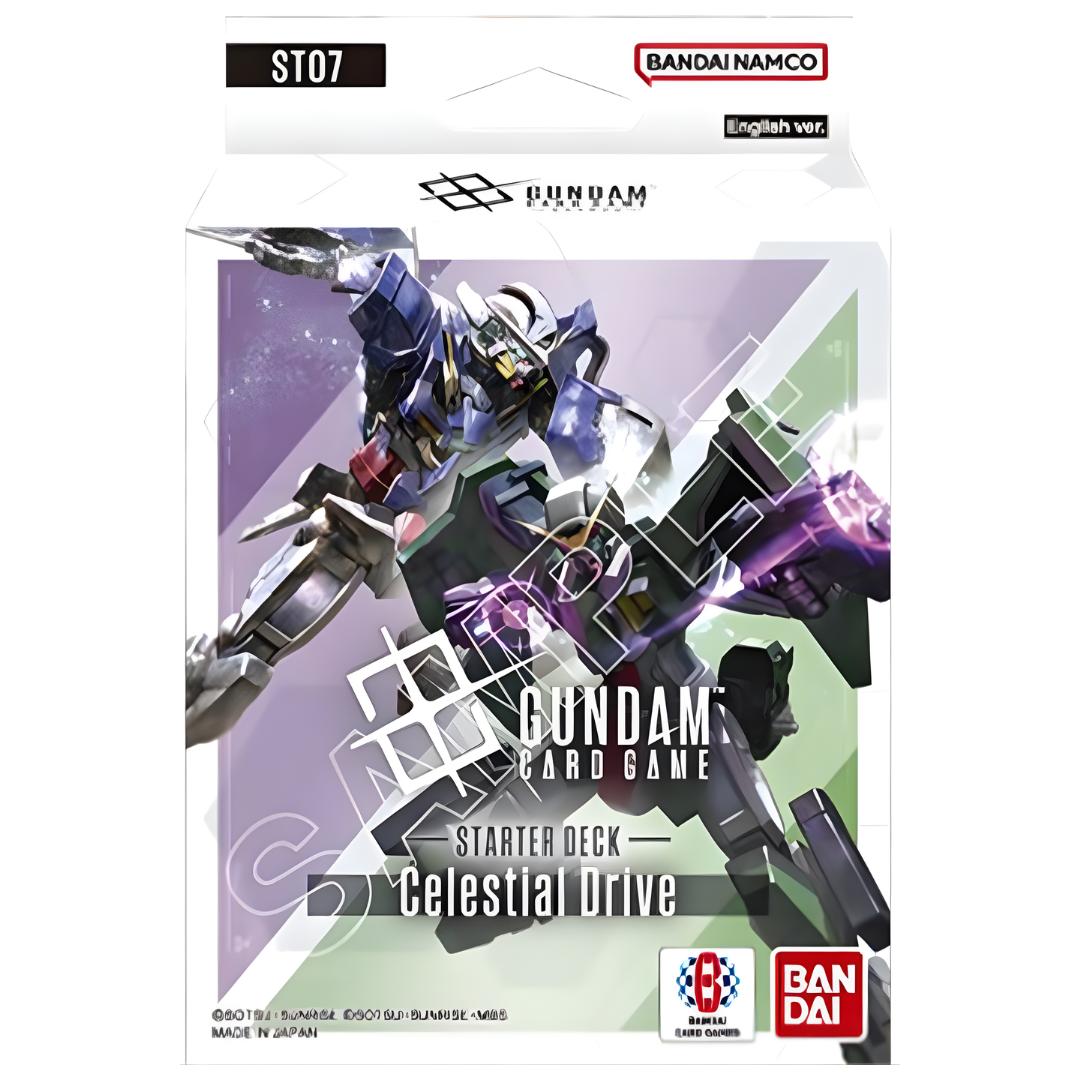 Gundam Card Game ST-07 Celestial Drive Starter Deck featuring Gundam Exia and Celestial Being units
