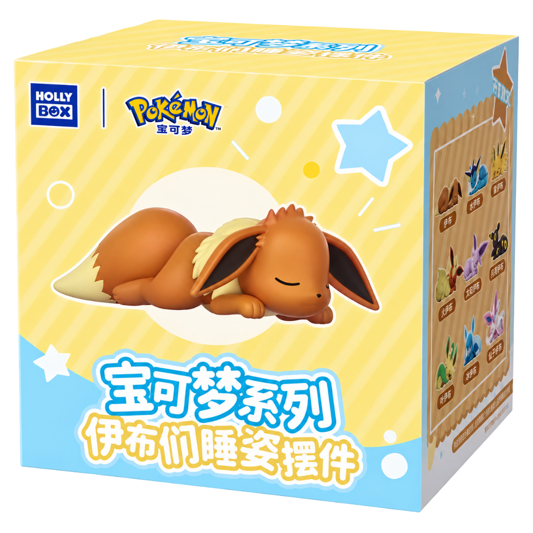 Holly Box Pokémon Sleeping Eevee Blind Box with nine Eevee Evolution figures to collect