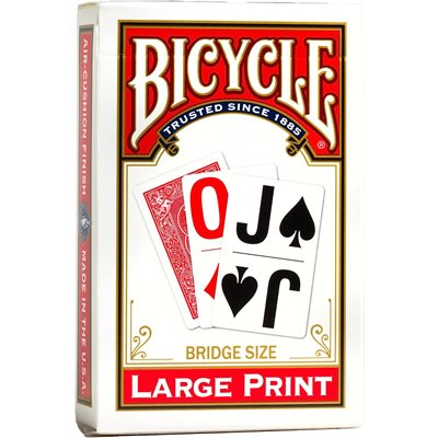 Bicycle Playing Cards - Bridge Size - LARGE Print (Red)