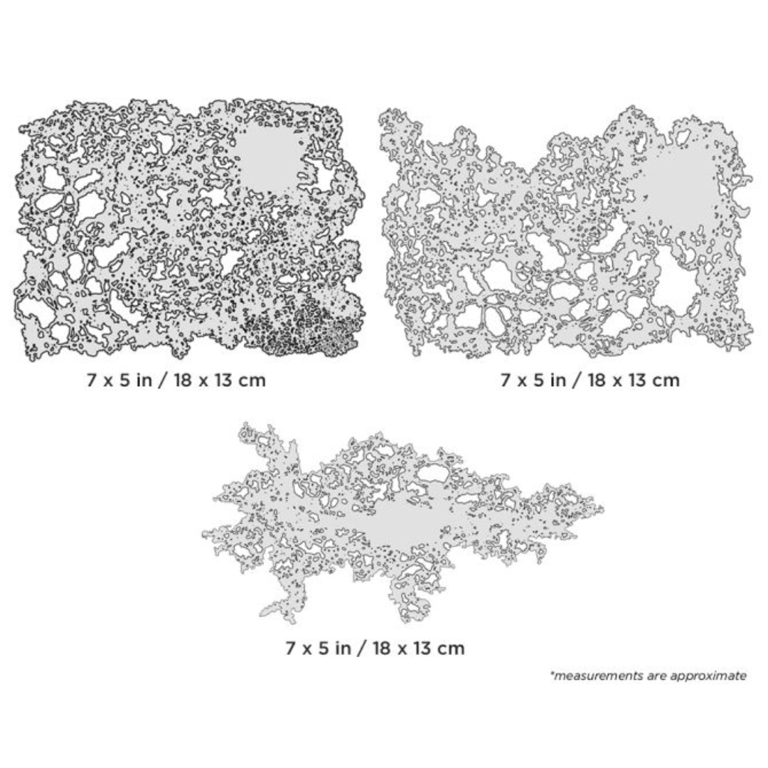 Iwata Texture FX Mini Series reusable airbrush stencil set for weathering and texture on scale models and miniatures