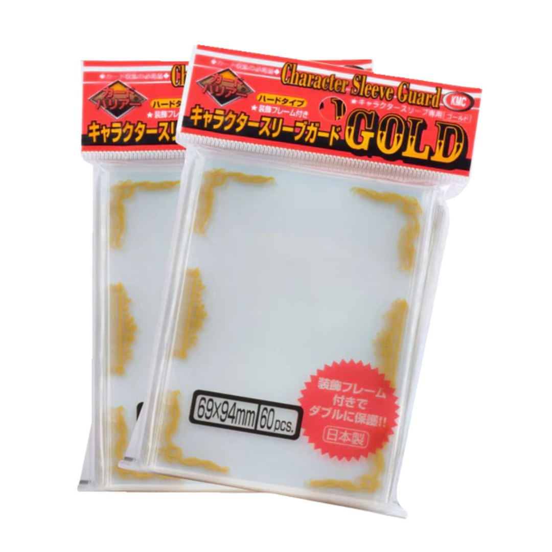 KMC Character Guard Gold over sleeves 60 count pack for standard-size trading cards