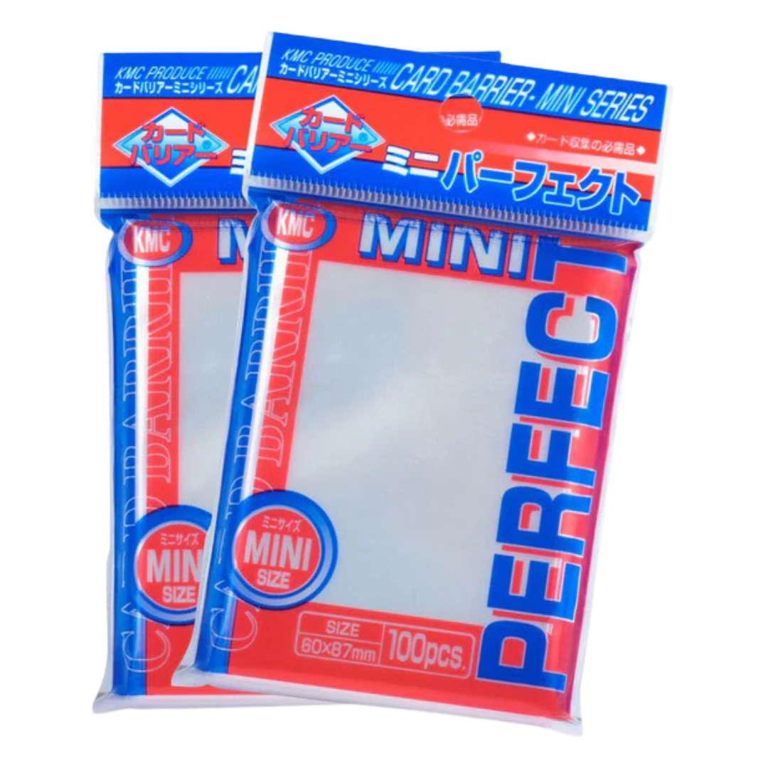 KMC Mini Perfect Fit clear inner sleeves 100 count pack for mini-size trading cards