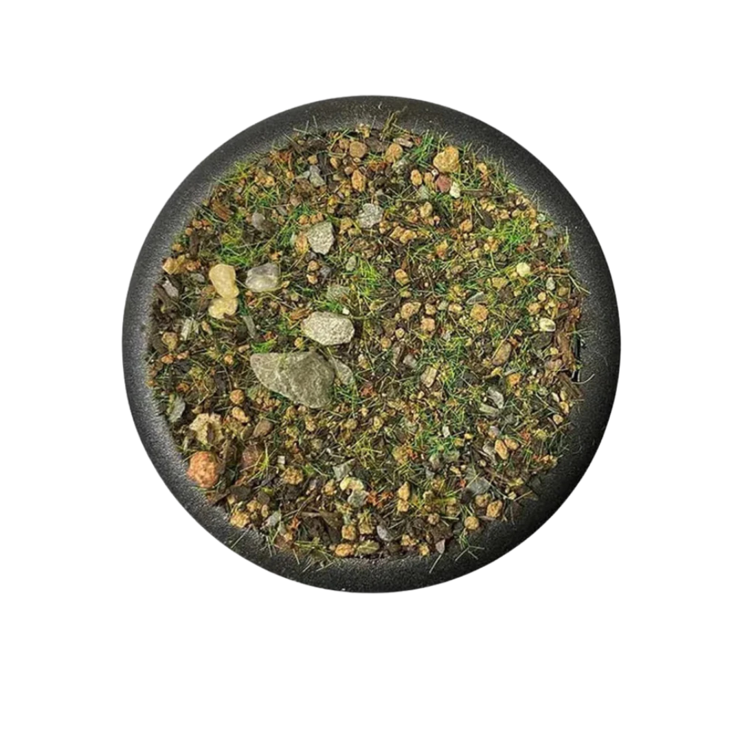 Krautcover Scenics Copious Earth basecover mix with earthy tones, stones, and grass for realistic miniature basing