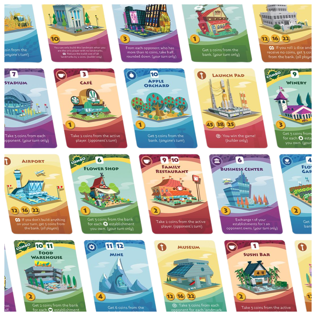 Machi Koro 2 board game featuring city-building mechanics, strategy, and new gameplay elements for fans of the popular series.