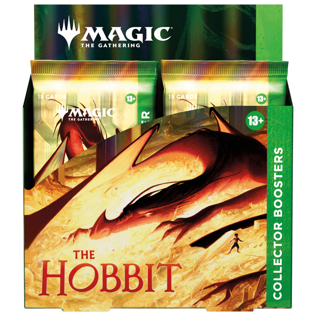 Magic The Gathering The Hobbit Collector Booster Display with premium foil fantasy cards