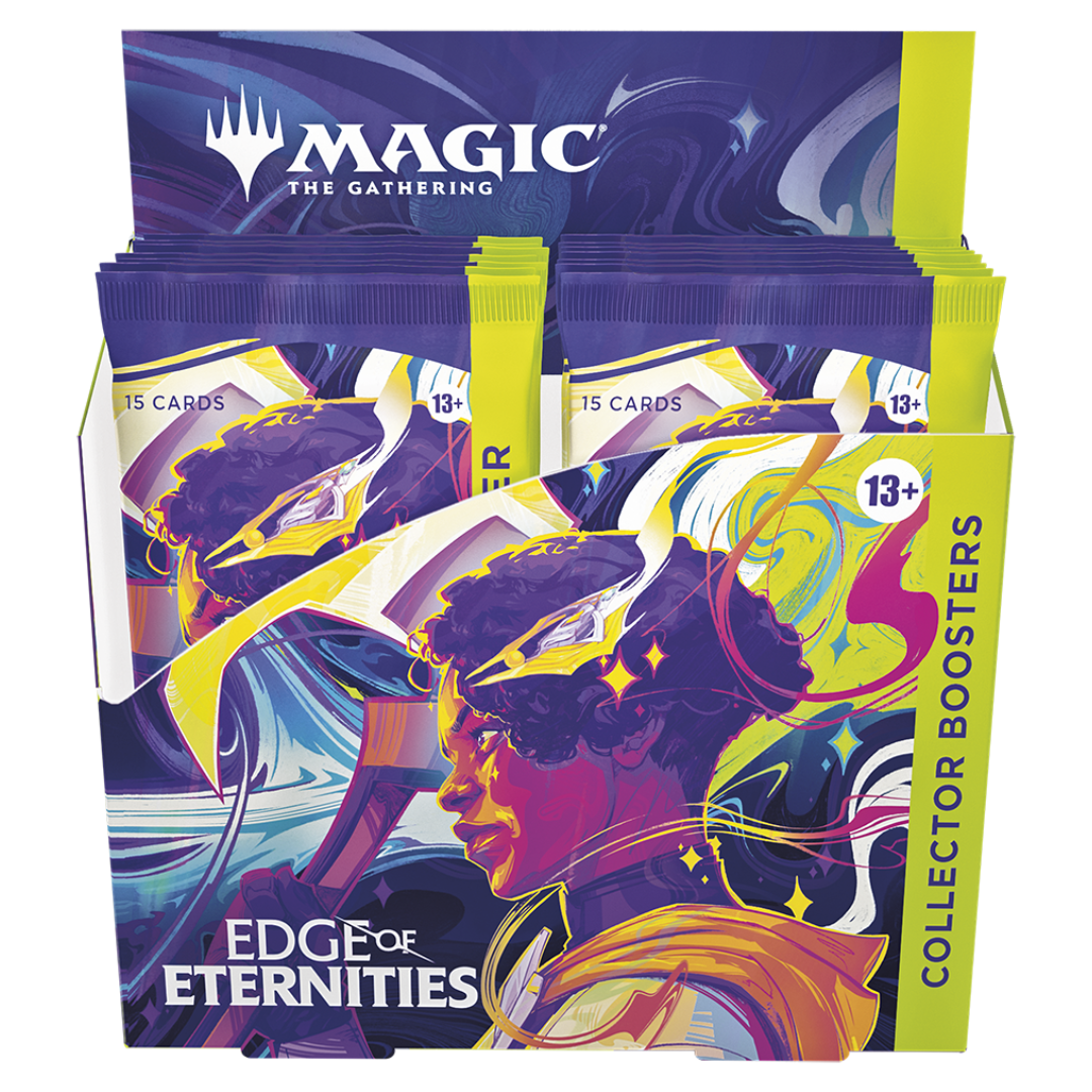 Magic: The Gathering Edge of Eternities Collector Booster featuring premium foils, rare cards, and exclusive treatments.