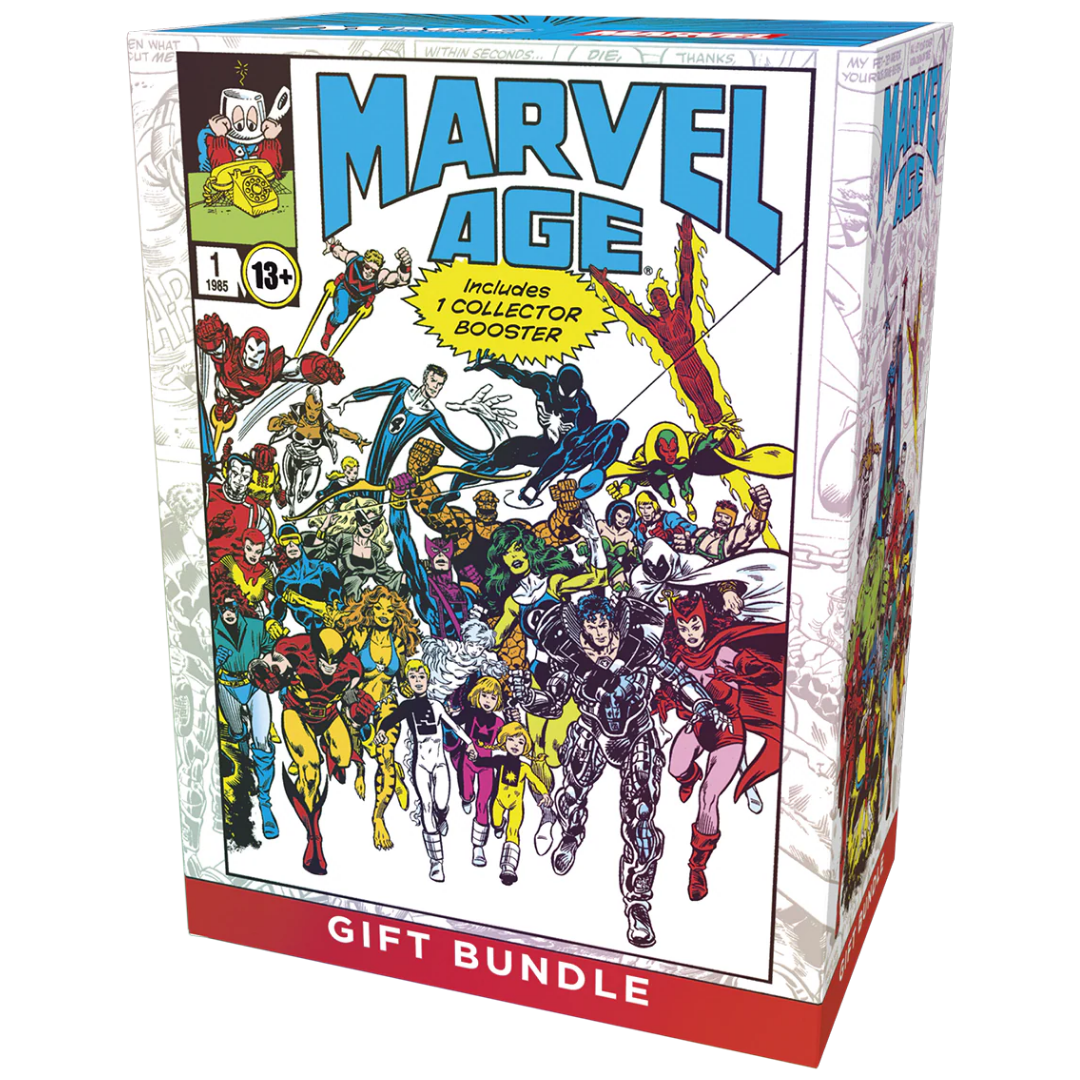 Magic the Gathering Marvel Super Heroes Gift Bundle box with booster packs and themed accessories