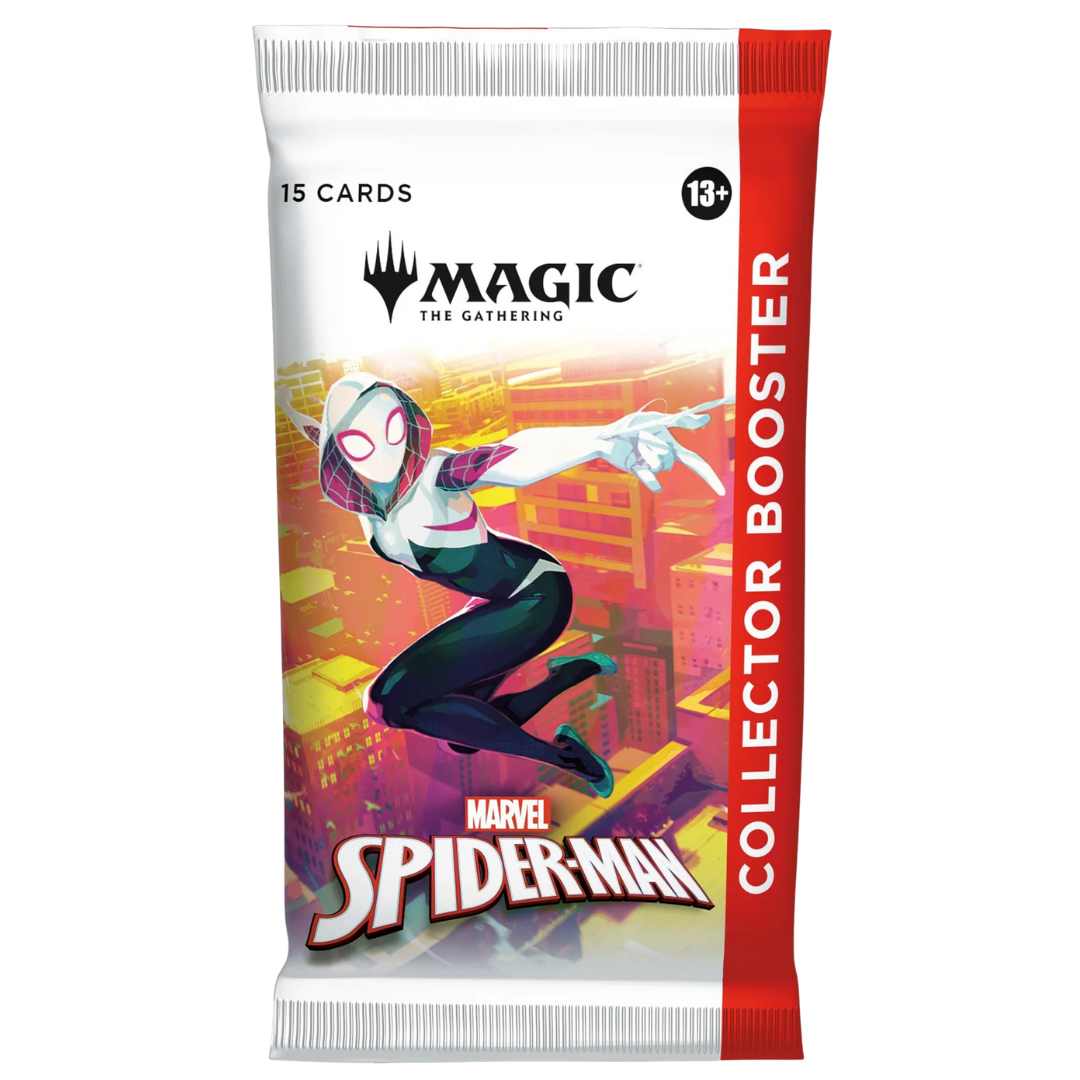 Magic the Gathering Marvel's Spider-Man Collector Booster Pack and foil variant cards