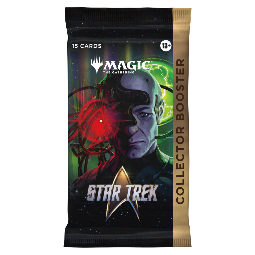 Magic The Gathering Star Trek Collector Booster Pack with premium foil cards and exclusive collectible card treatments