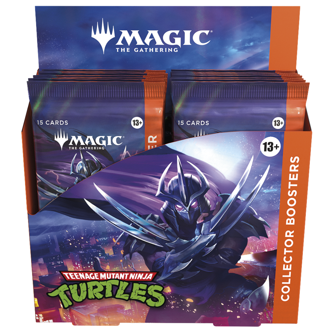 MTG TMNT Collector Booster Box featuring premium foil cards and exclusive Eastman art