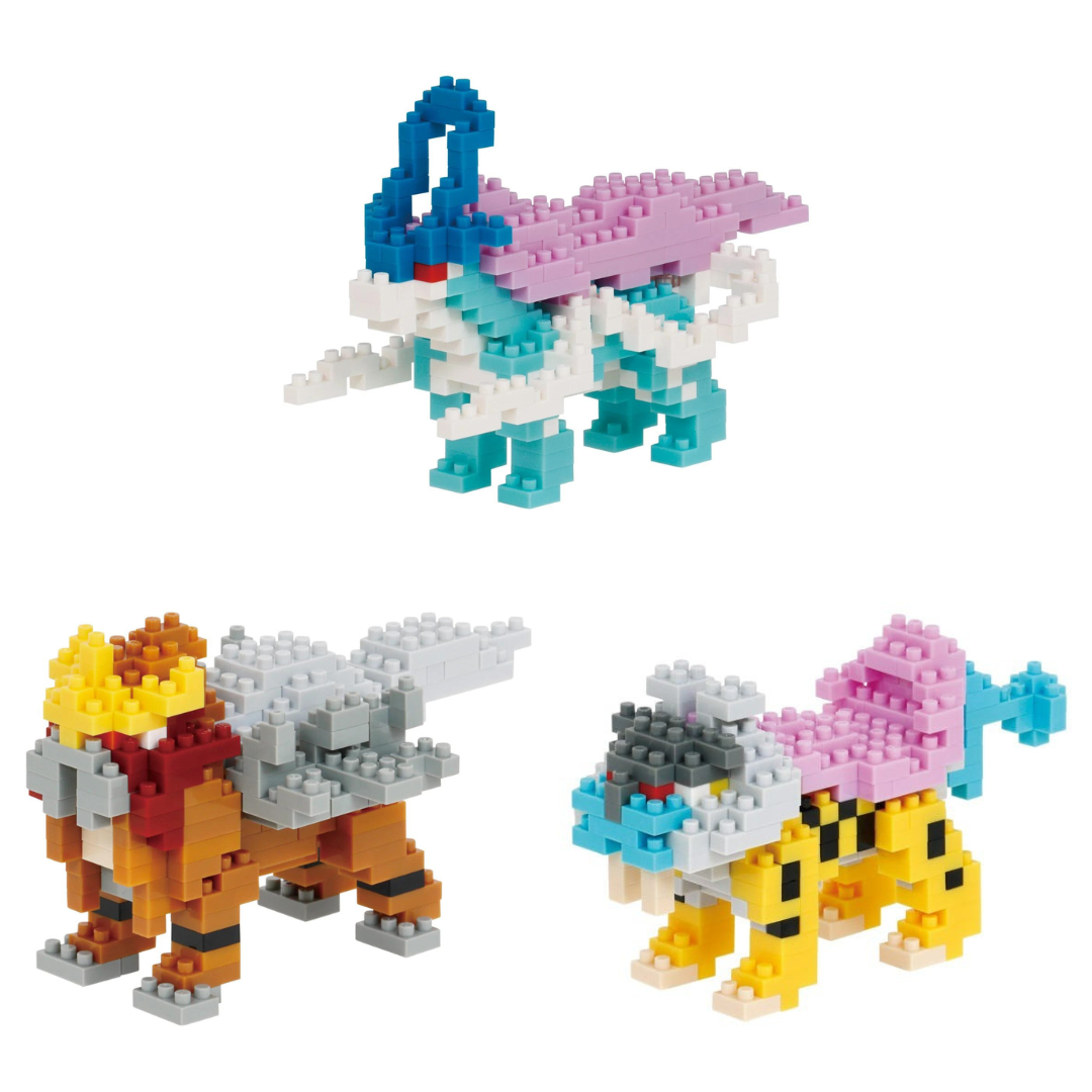 Nanoblock Pokemon Series 3 pack Entei Suicune Raikou