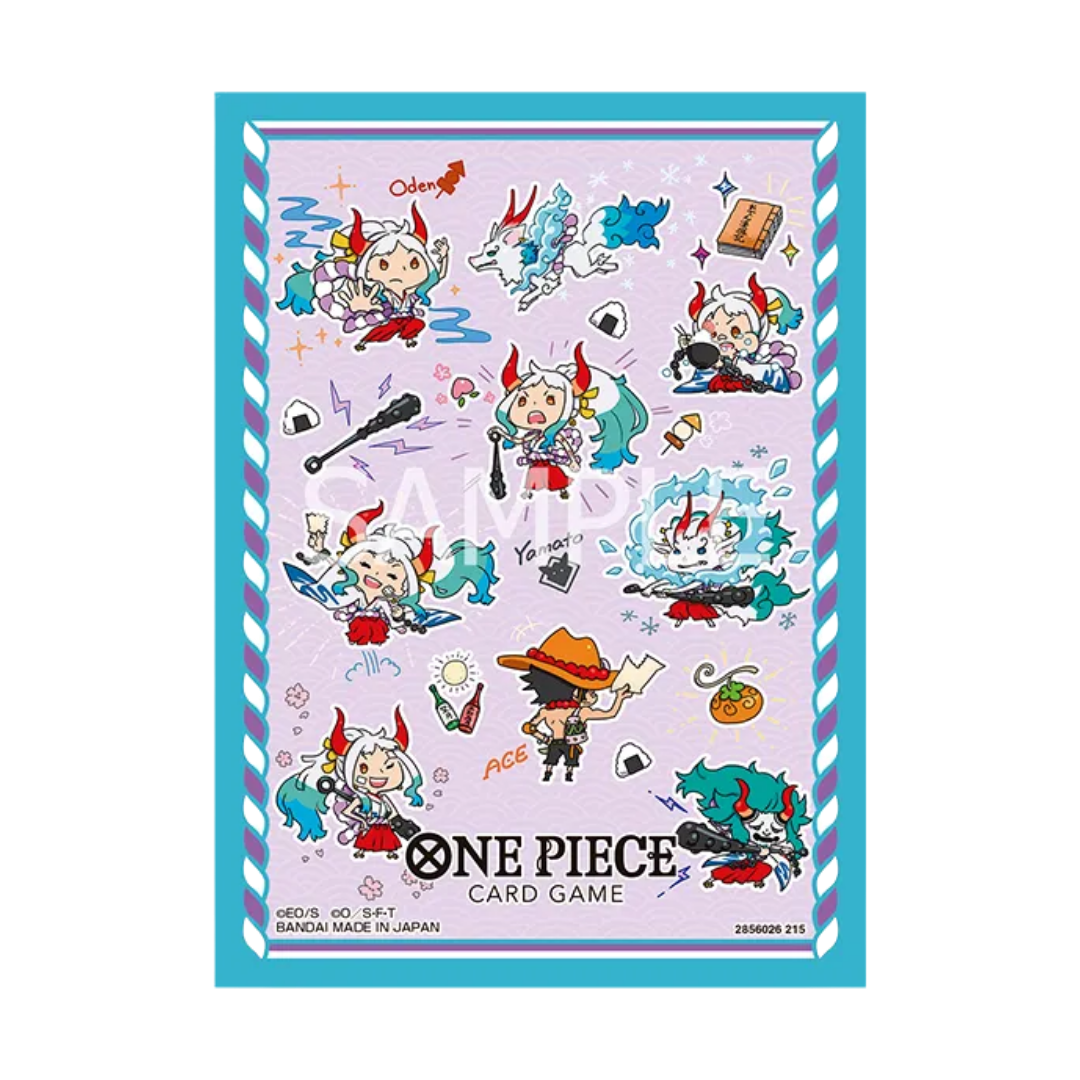One Piece Card Game Set 15 sleeves assortment featuring Yamato illustrations design