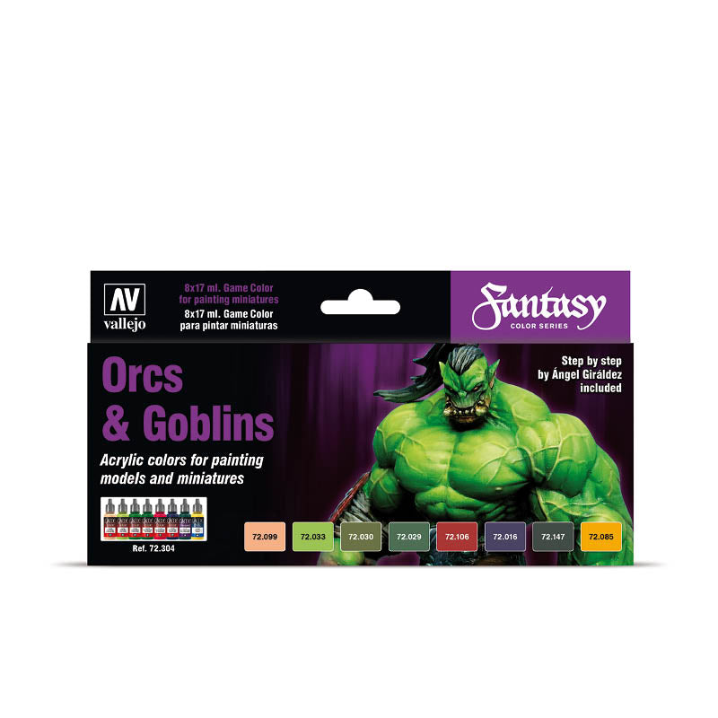 Vallejo - Fantasy Color Series - Special Set Orcs and Goblins - Set of 8