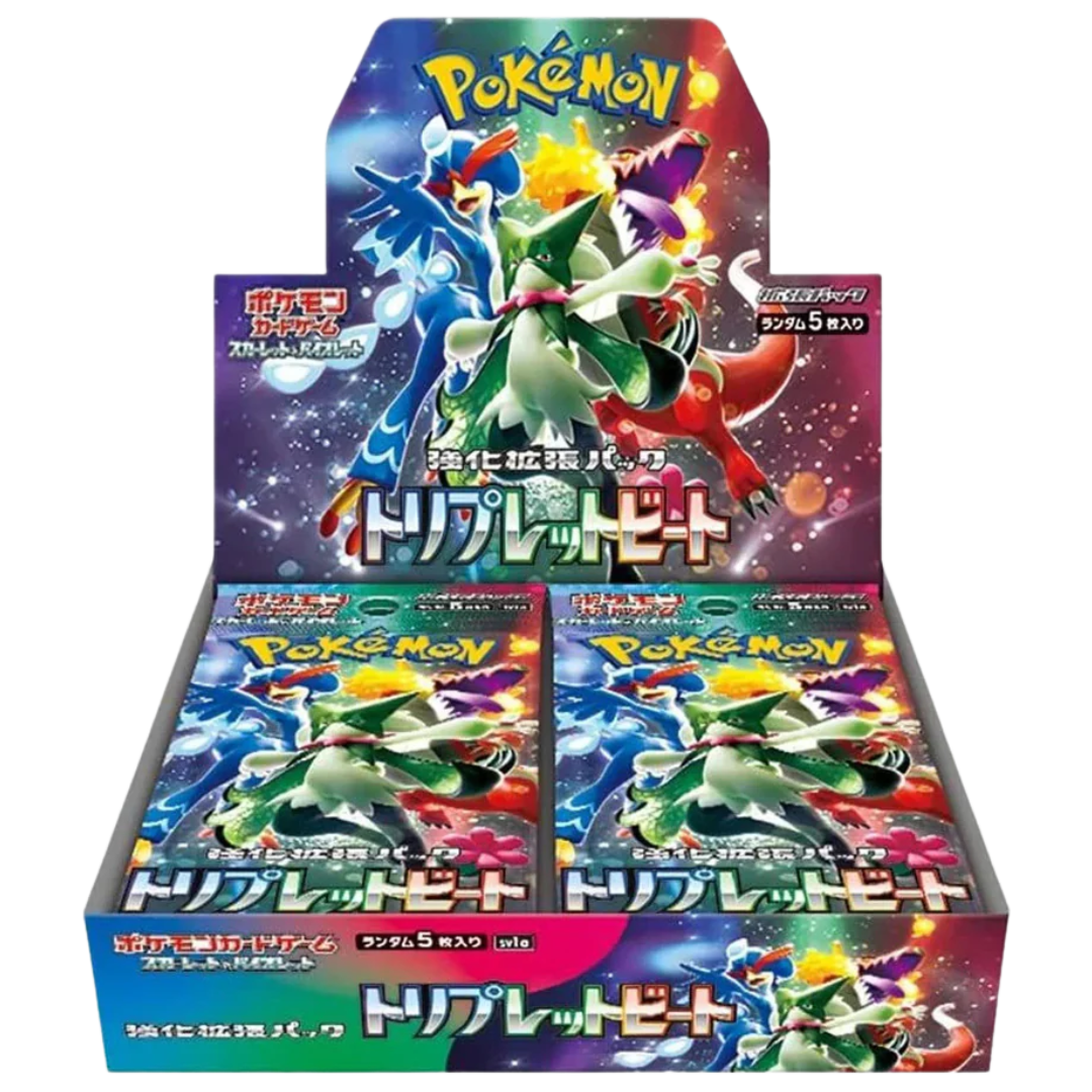 Pokemon Japanese Booster Box SV1a Triplet Beat—rare cards and stunning artwork from Scarlet & Violet! Free shipping on orders over $199!
