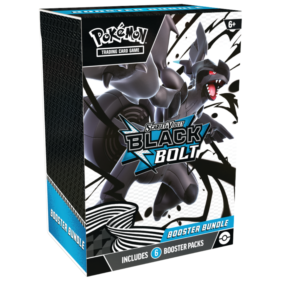 Pokemon Black Bolt Booster Bundle six booster packs Scarlet Violet Unova expansion.
