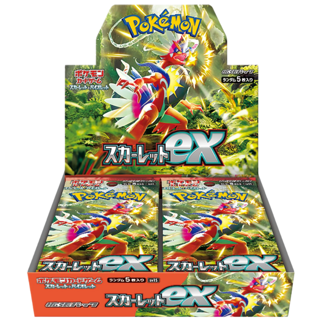 Japanese Pokémon Scarlet ex (SV1s) Booster Box featuring 30 packs from the Scarlet & Violet expansion.