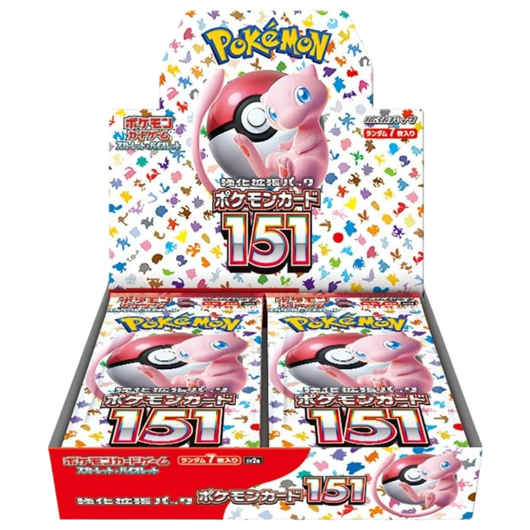Japanese Pokémon 151 (SV2a) Booster Box featuring Kanto Pokémon from the Scarlet & Violet era.