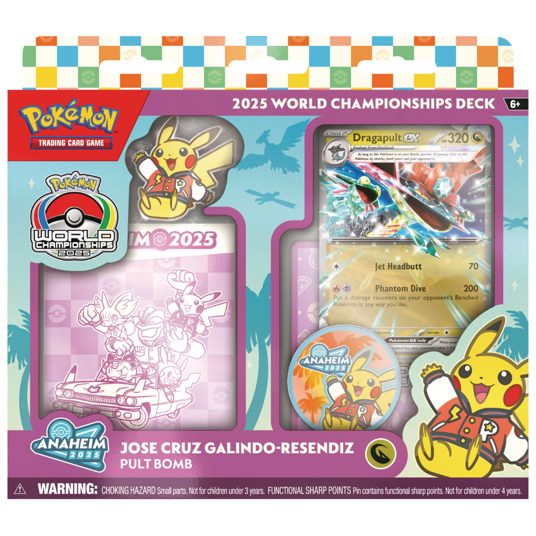 Pokemon 2025 World Championship Deck Jose Cruz Galindo-Resendiz Pult Bomb with championship accessories