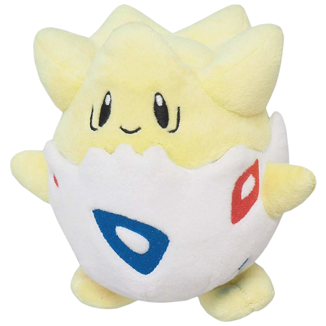 San-ei Pokémon All Star Collection Togepi plush soft toy with embroidered details