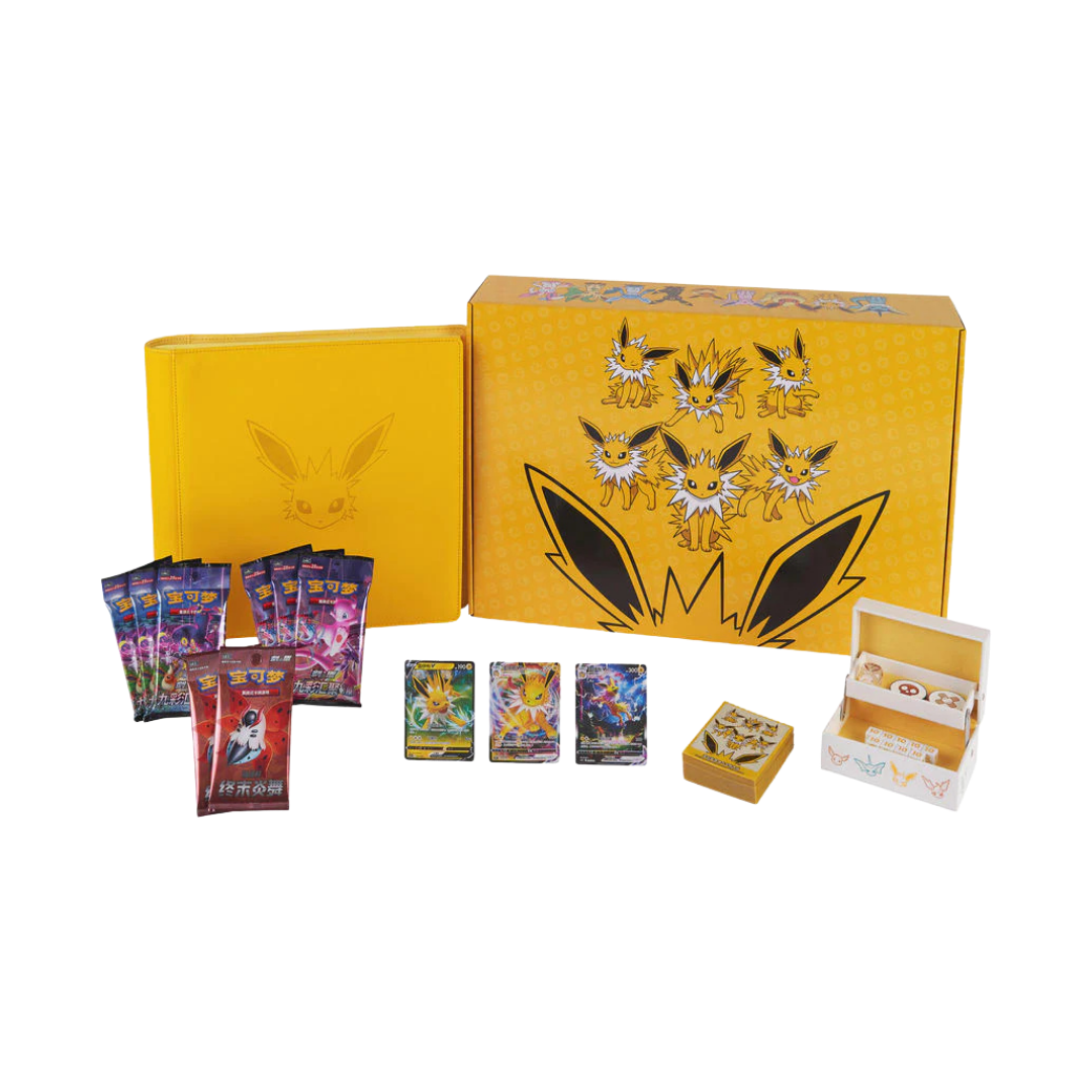 Pokemon Simplified Chinese Jolteon Eevee Advanced Gift Box with promo cards and accessories
