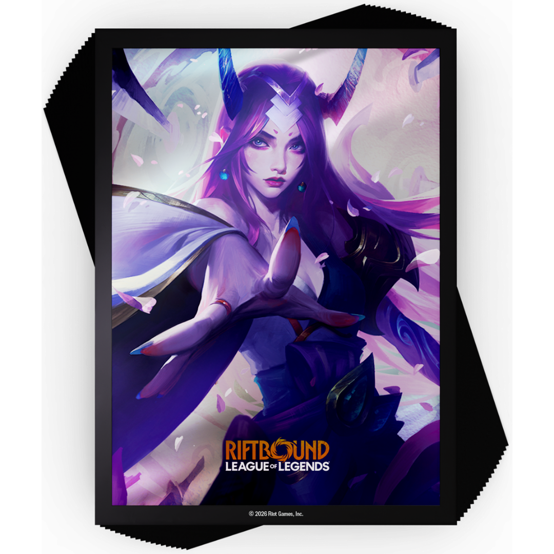 Riftbound Spiritforged Irelia art sleeves for League of Legends TCG standard size trading cards
