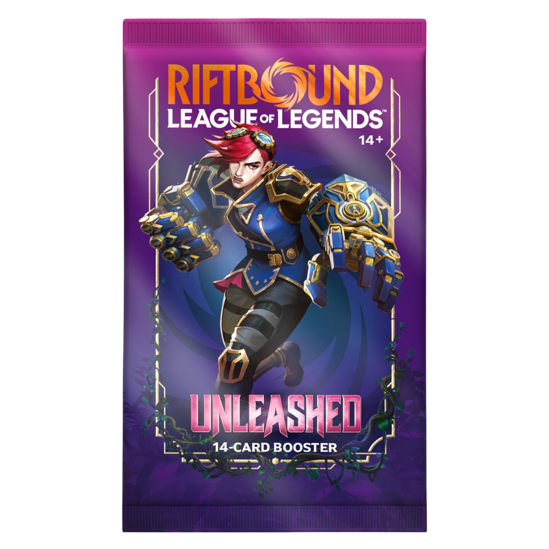 Riftbound Unleashed Booster Pack League of Legends TCG 14 card pack featuring Vi artwork
