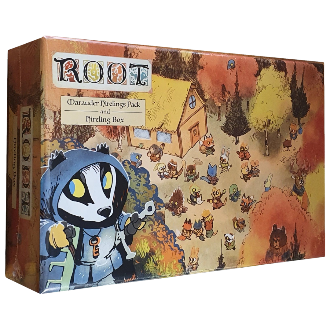 Root Marauder Hirelings Pack with hireling cards and storage box