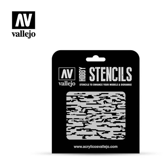 Vallejo - Hobby Stencil Pixelated Modern Camo