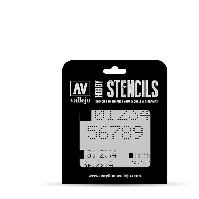 Vallejo - Hobby Stencil Digital Numbers
