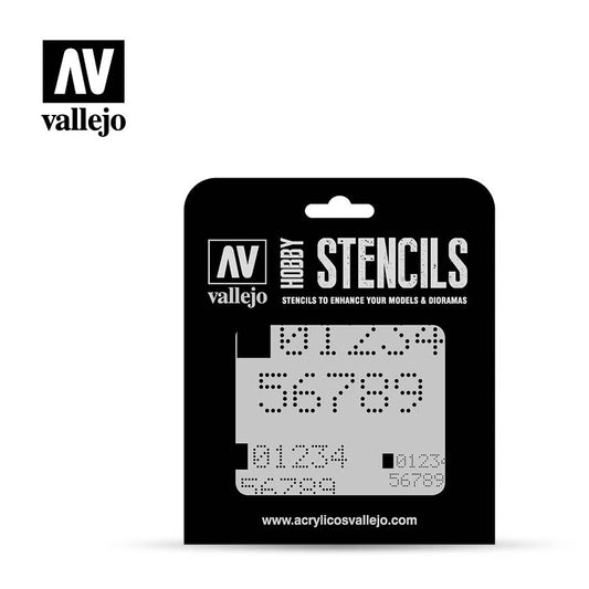 Vallejo - Hobby Stencil Digital Numbers
