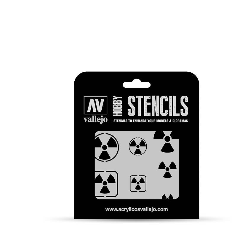 Vallejo - Hobby Stencil Radioactivity Signs