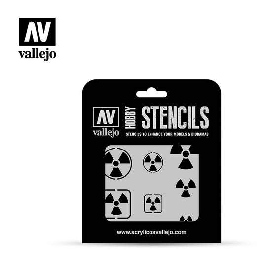 Vallejo - Hobby Stencil Radioactivity Signs