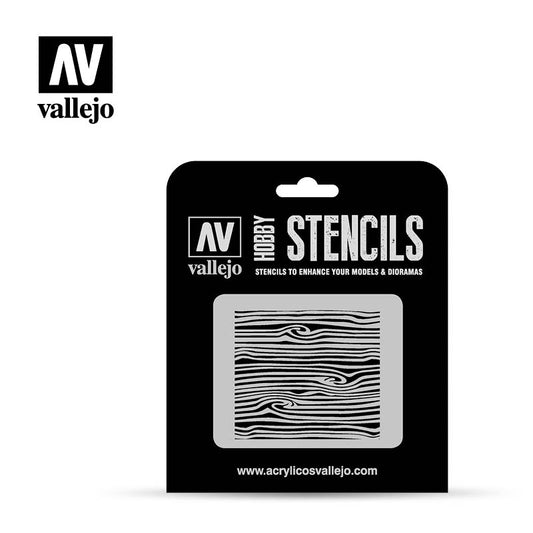 Vallejo - Hobby Stencil Wood Texture #2