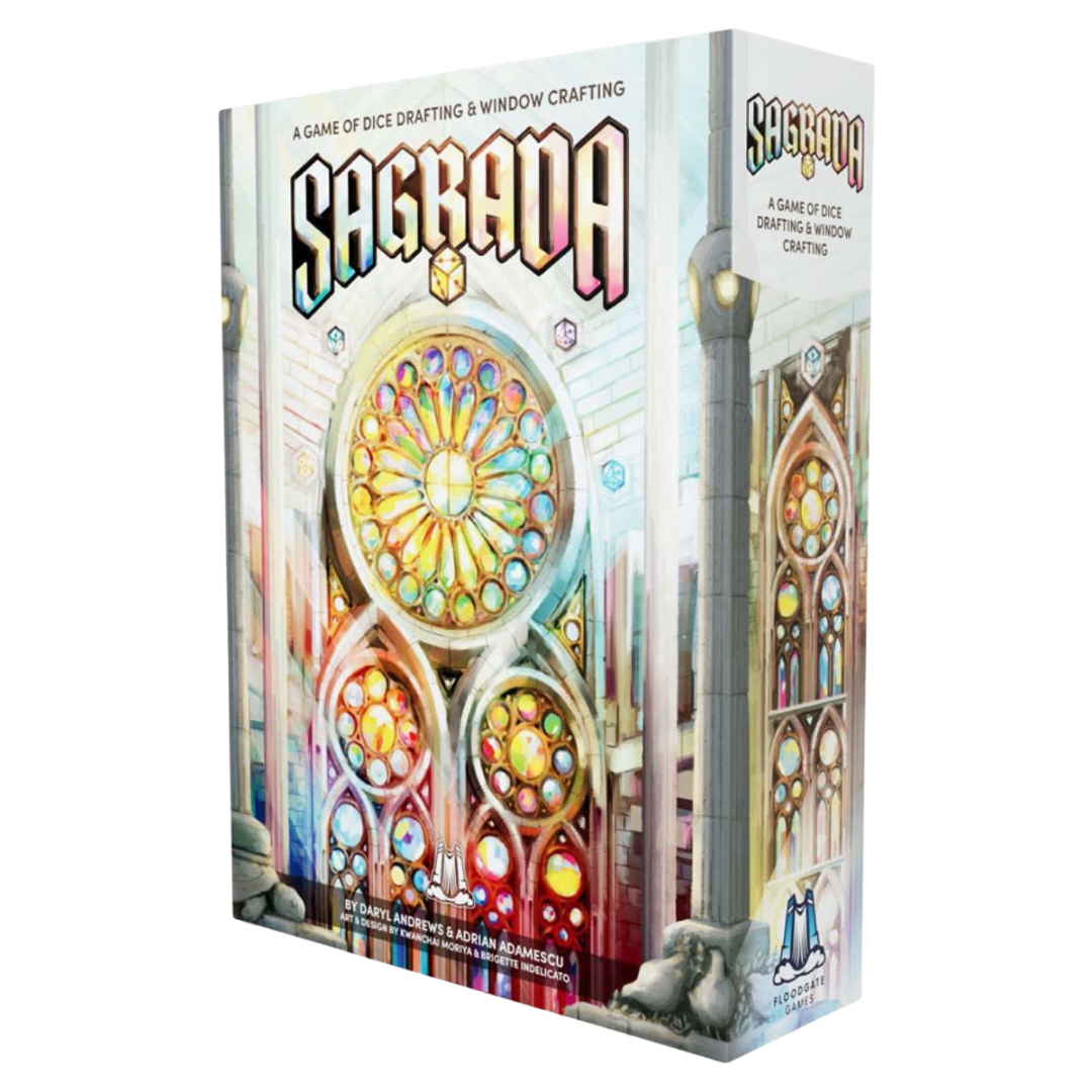 Sagrada Refresh board game with stained glass dice drafting gameplay