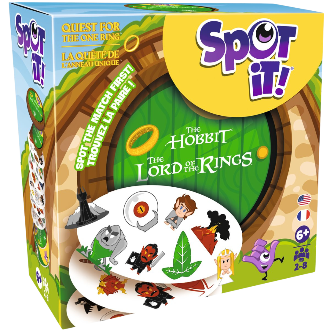 Spot It! Lord of the Rings Box-Eco edition with character symbols and eco packaging